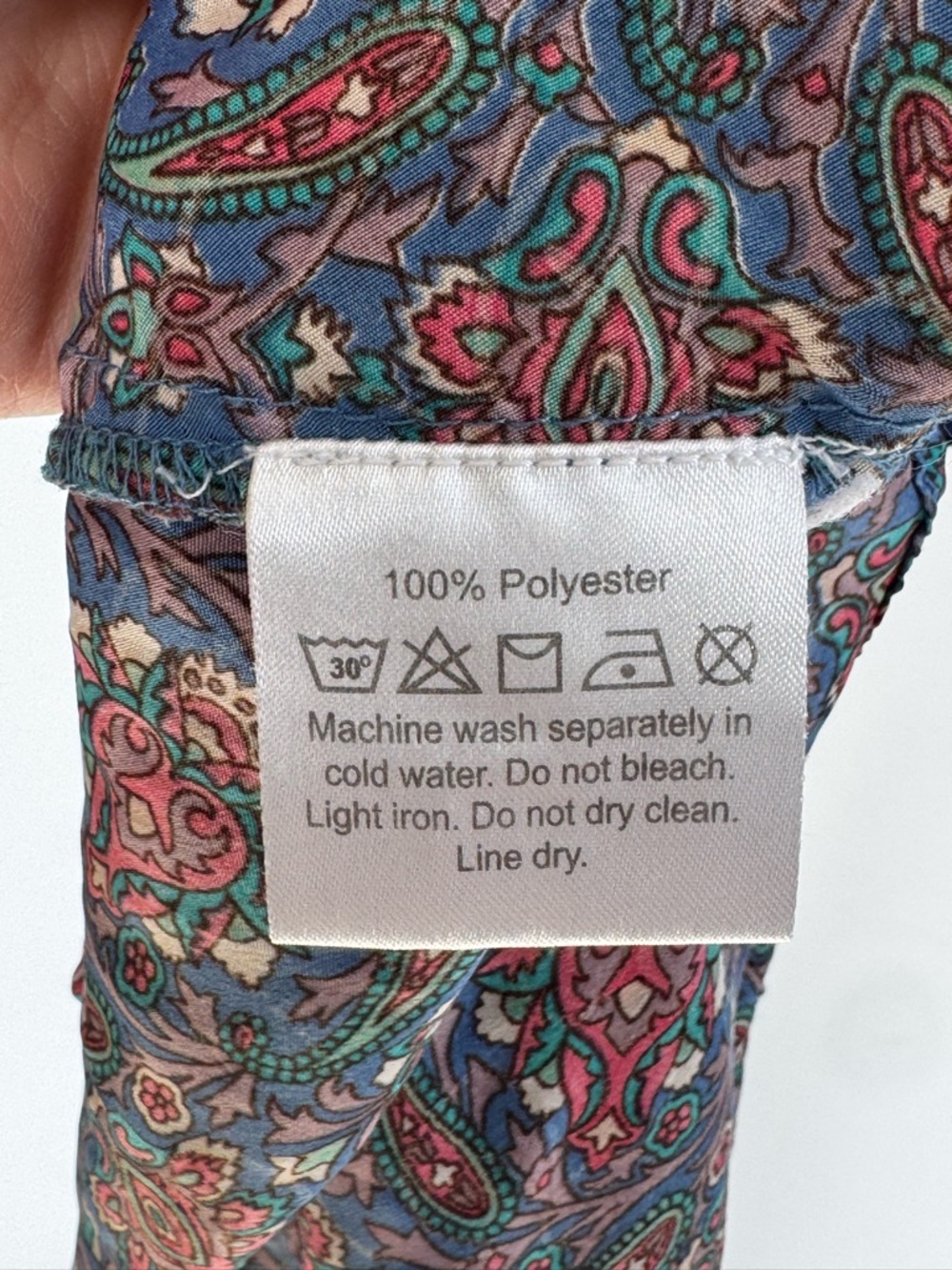 Earthbound Trading Co. Floral Paisley Blue A-Line Skirt Size Small - Picture 9 of 9